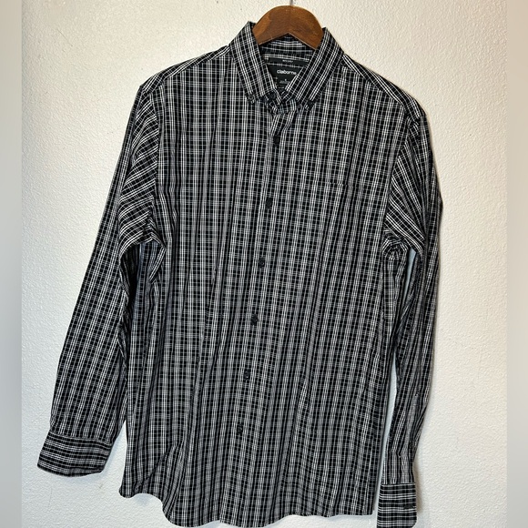 Claiborne Other - Claiborne Men’s Black White Plaid Button Down Shirt Size Small
